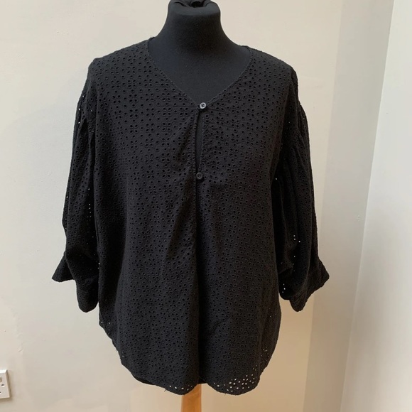 Arket oversized broderie blouse uk 10 - Picture 2 of 13